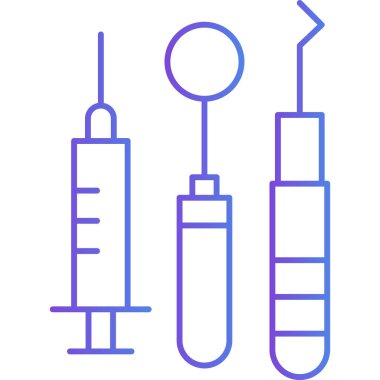 İğneli bir tıbbi malzeme serisi.