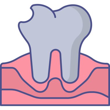 Üstünde sakız olan bir diş.