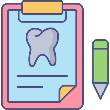 Dişi ve kalemi olan bir pano.