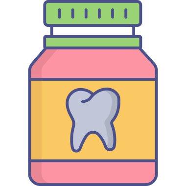 Üzerinde diş macunu olan bir kavanoz.