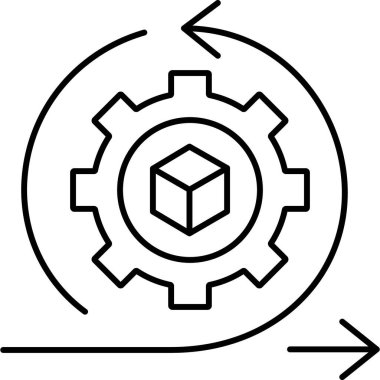 Teçhizat Web simgesi basit illüstrasyon