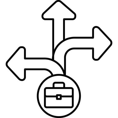 Modern bir simgenin İş Yönetimi vektör illüstrasyonu
