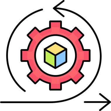 Simge, vektör illüstrasyonu ayarlanıyor