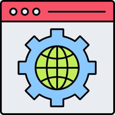 dişli simgesi, vektör çizimi