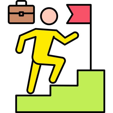 kariyer merdiveni kariyer simgesi - taslak biçimi