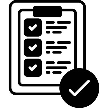 Kontrol listesi. Web simgesi basit illüstrasyon