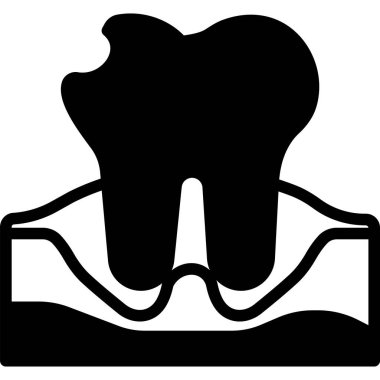 Diş simgesi, vektör illüstrasyonu