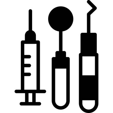 Enjeksiyon vektörü simgesi olan şırınga