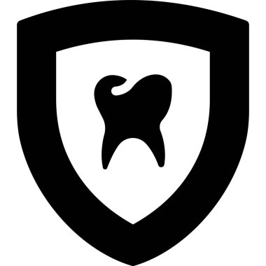 Siyah dişli bir kalkanın vektör çizimi