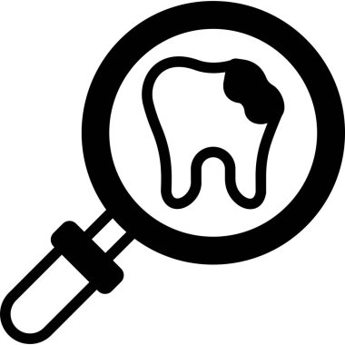 diş hekimi kliniği simgesi ana hatları biçiminde