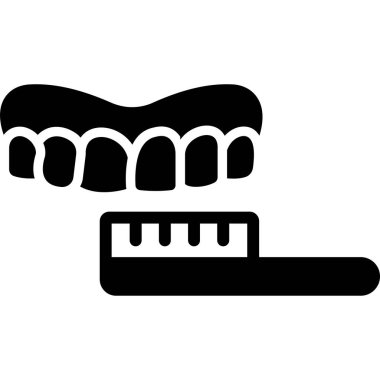 diş bakımı ikonu, dış hat biçimi