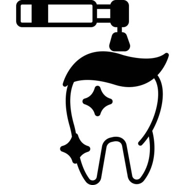 Diş bakımı ikonu. Web için basit diş bakımı vektör simgeleri çizimi