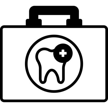 Dişçi tıbbi Kit vektör simgesi