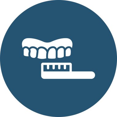 diş vektörü simgesi modern çember çizimi