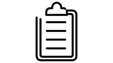  Beyaz arkaplan üzerindeki denetim listesi canlandırması