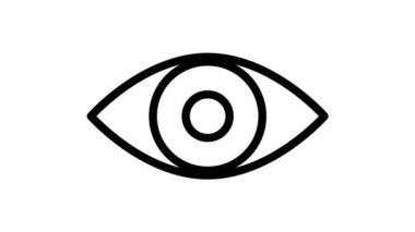 Beyaz arkaplanda göz canlandırması