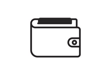 Beyaz arkaplanda cüzdan canlandırması