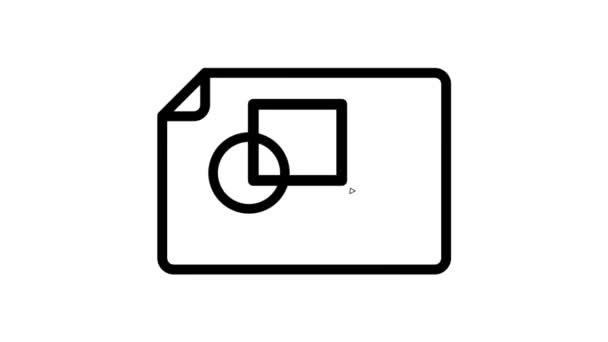 白色背景下的设计文件动画 — 图库视频影像