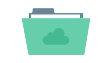 bulut veri canlandırma videosu izole edilmiş arkaplan 