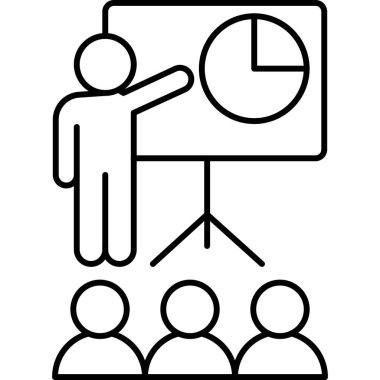 sunum simgesi vektör illüstrasyonu