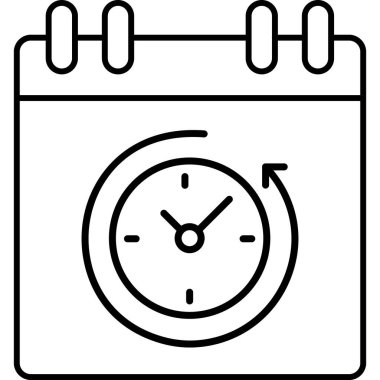 saat vektör illüstrasyon simgesi