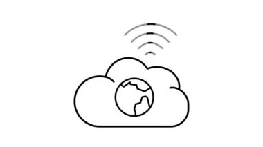 Uydu animasyonu izole edilmiş arkaplan  