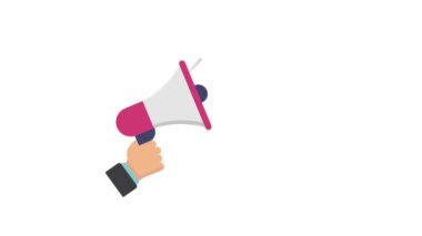 Sosyal medya tanıtımı video animasyonu izole edilmiş arkaplan  