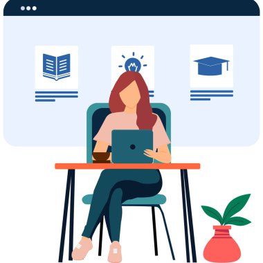 öğrenci çevrimiçi ders seçiyor