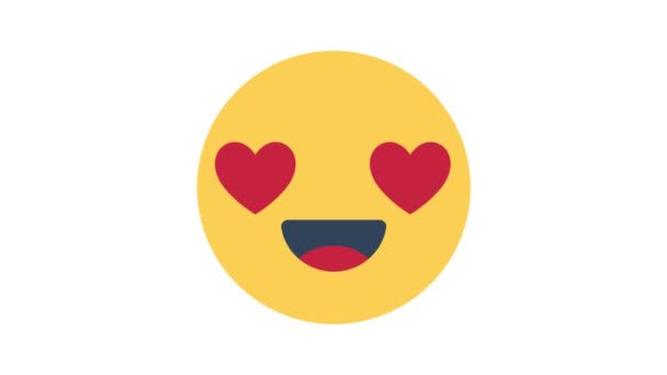 Sentimientos Amor Emoji Icono Animado Fondo Aislado — Vídeo de stock
