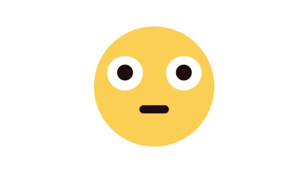 Grimacing Emoji Animerad Ikon Isolerad Bakgrund — Stockvideo