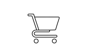 Beyaz arkaplanda daha az Cart canlandırması