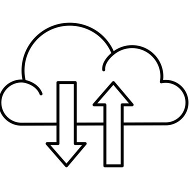 bulut indirme vektörü simgesi