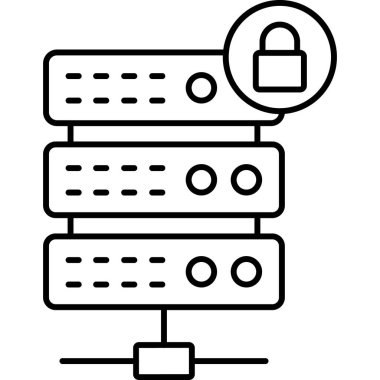 ağ veri tabanı simgesi ana hat biçiminde