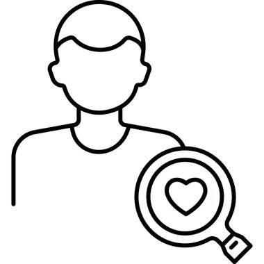 İzole edilmiş arkaplanda aşk vektörü simgesi bulunuyor 