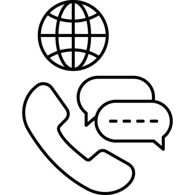 global çağrı simgesi. beyaz arkaplanda izole edilmiş web tasarımı için genel müşteri vektör simgesi