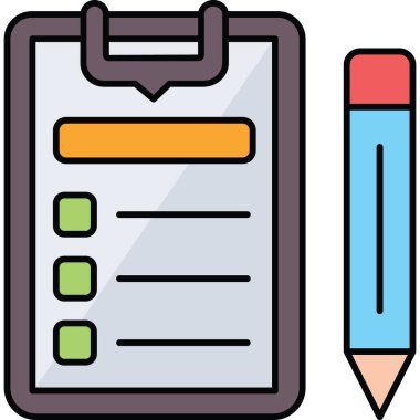 Renkli dış hat biçiminde vektör simgesi planla 