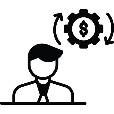 Kabartma biçiminde yönetici vektör simgesi 