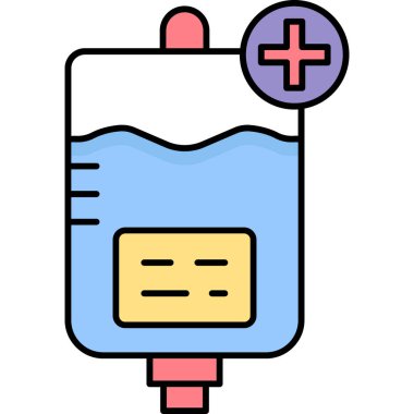 Kan Torbası renk vektör illüstrasyonu