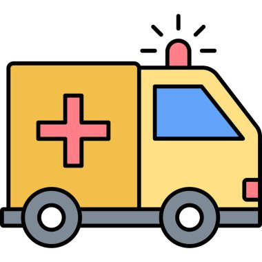 Ambulans acil ambulans simgesi
