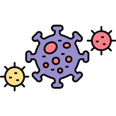 Virüs bakteri simgesi vektör çizimi tasarımı