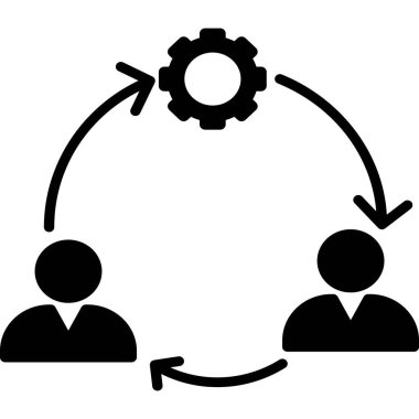 Kabartma biçiminde işbirliği vektörü simgesi 