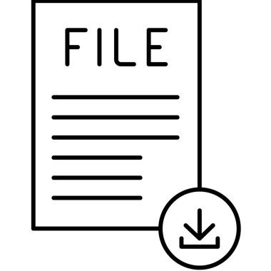 Dosya vektör simgesini ana hat biçiminde indir 