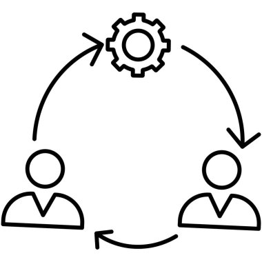 Taslak biçiminde işbirliği vektörü simgesi 
