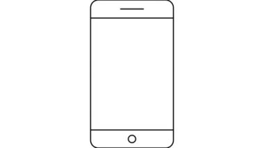Telefon ikonu. Web ve mobil için akıllı telefon vektör simgelerinin özet çizimi