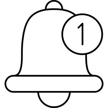 Zil. Web simgesi basit illüstrasyon