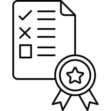 Sertifika simgesi. Beyaz arkaplanda izole edilmiş web tasarımı için özet sertifika vektörü simgesi