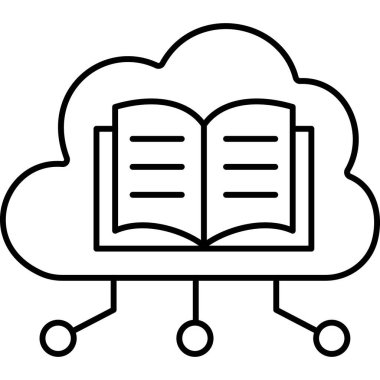 Bulut hesaplama simgesi. Web için veri hesaplama vektör simgesinin özet çizimi