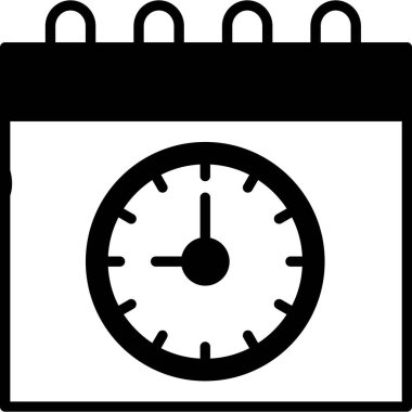 Alarm saati simgesi ana hat biçiminde