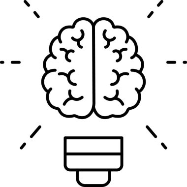 Oklu beyin. vektör illüstrasyonu