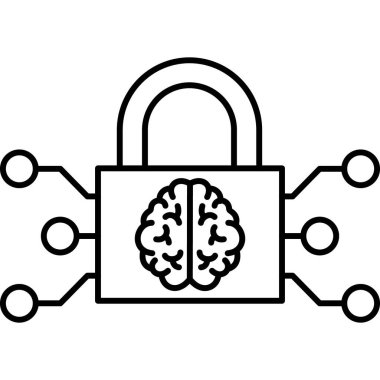İzole edilmiş arkaplana sahip Yapay Kilit vektör simgesi 